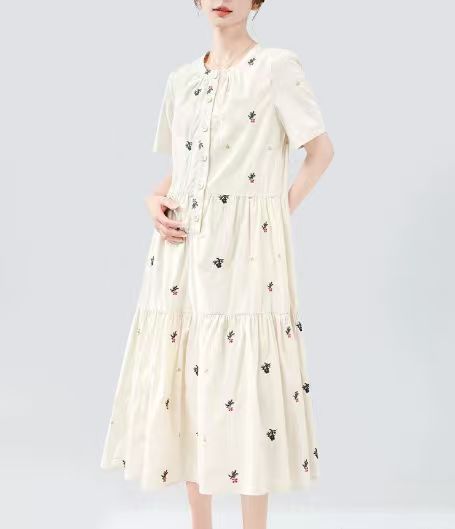 2026 Summer Maternity Dress: Stylish, Loose-Fit, Plus-Size Floral Dress