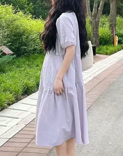 2026 New Summer Maternity Dress — Short Sleeve, Plus Size, Lightweight, Loose-Fit Maxi Dress